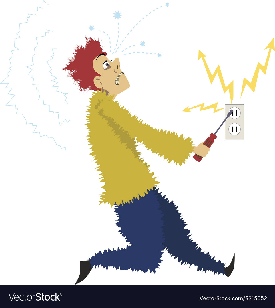 Electrocuted Royalty Free Vector Image - VectorStock