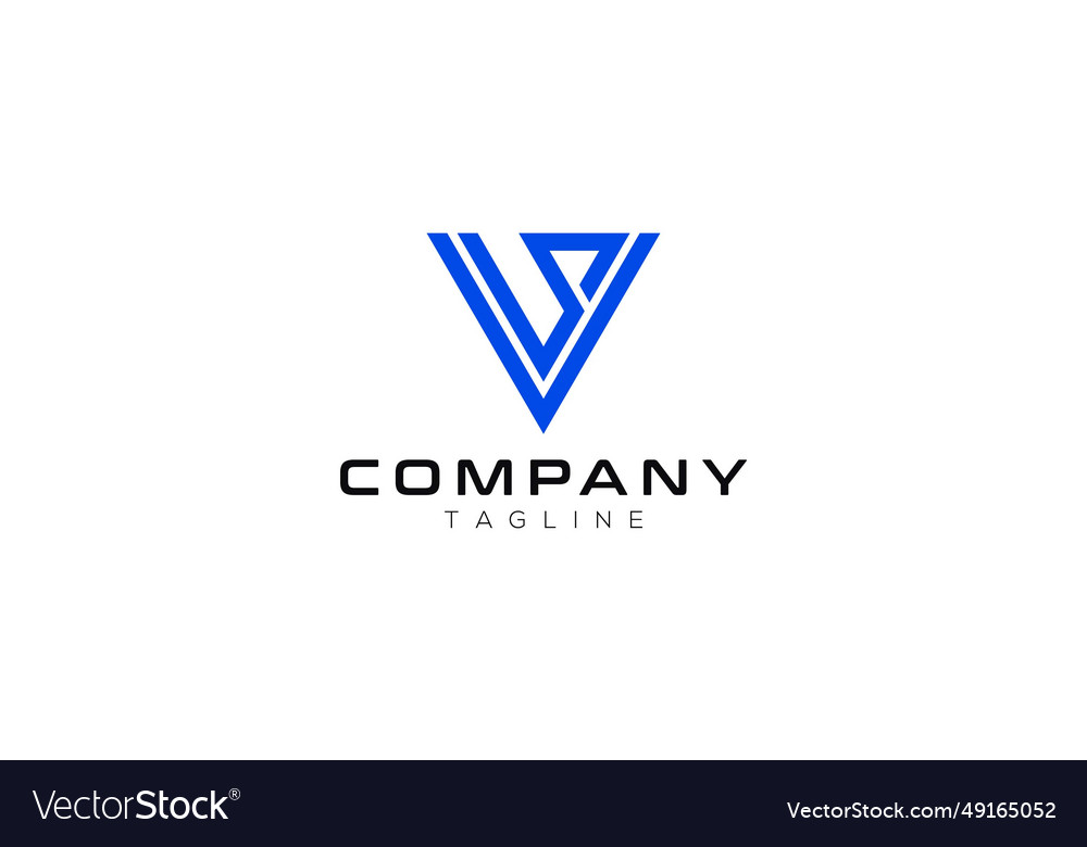 Letter v and s template logo design Royalty Free Vector