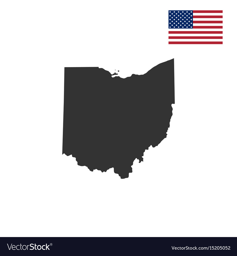 Map of the us state ohio Royalty Free Vector Image