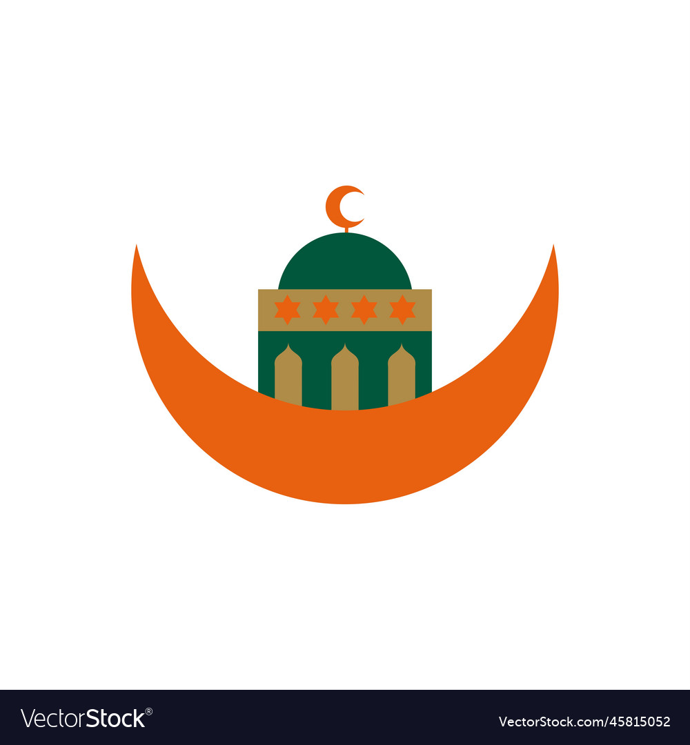 Moslem building icon concept isolated Royalty Free Vector