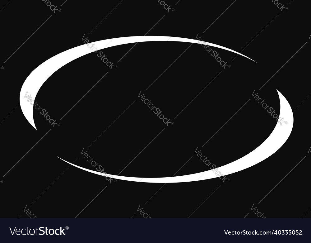 Oval ellipse empty blank circular banner shape vector image Oval ellipse empty blank circular banner shape