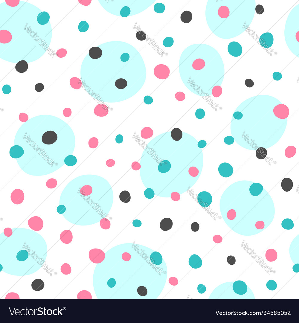 Repeated scattered rounded dots simple seamless vector image Repeated scattered rounded dots simple seamless