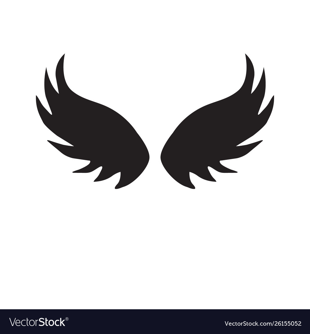 Wings icon on white background