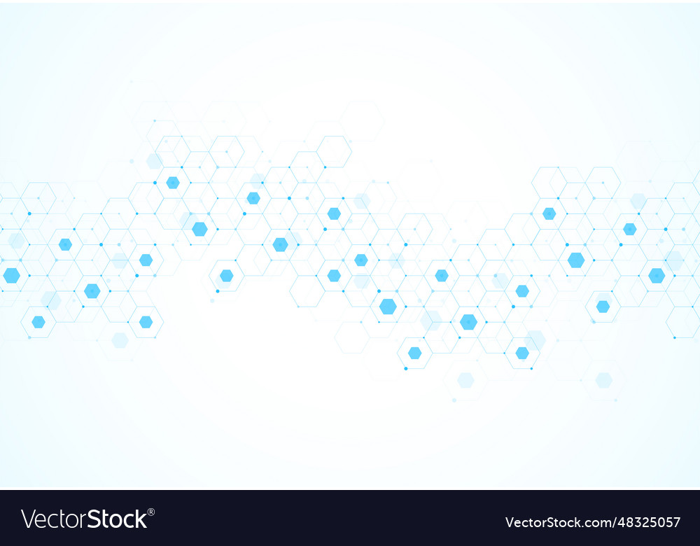Abstract hexagonal molecular structures vector image Abstract hexagonal molecular structures