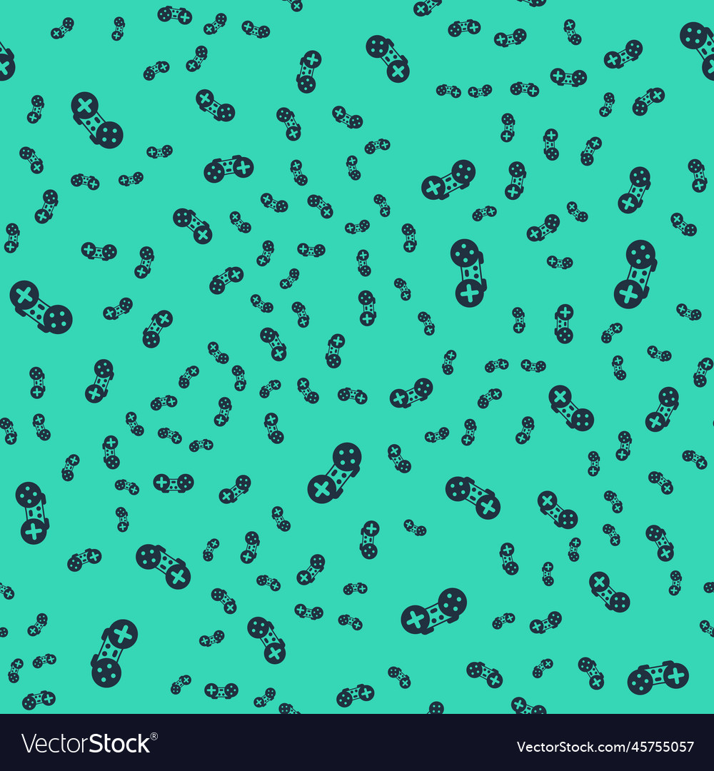 Black gamepad icon isolated seamless pattern vector image Black gamepad icon isolated seamless pattern