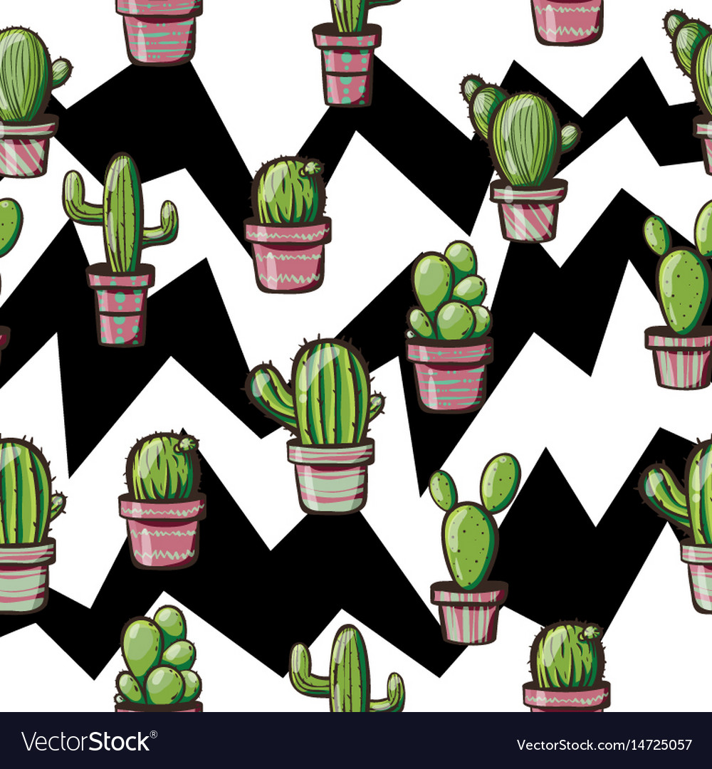 Cactuses on a geometric background