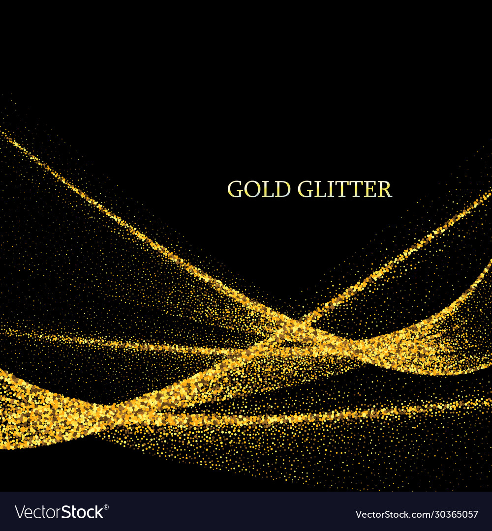 Gold glittering stars dust trail sparkling