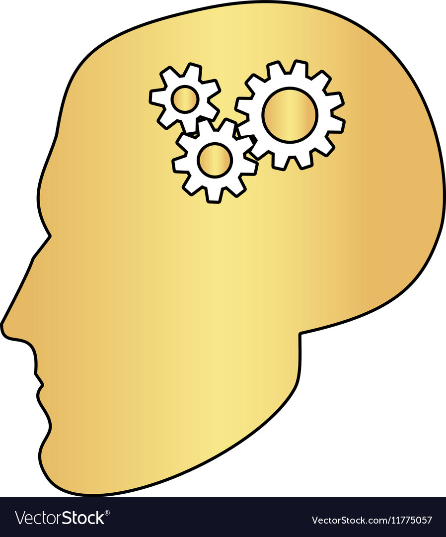 Head gears computer symbol