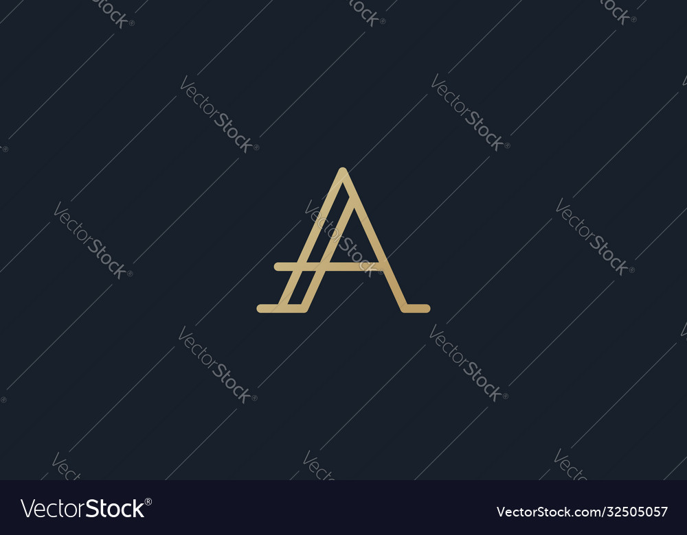 Letter a logo design luxury simple