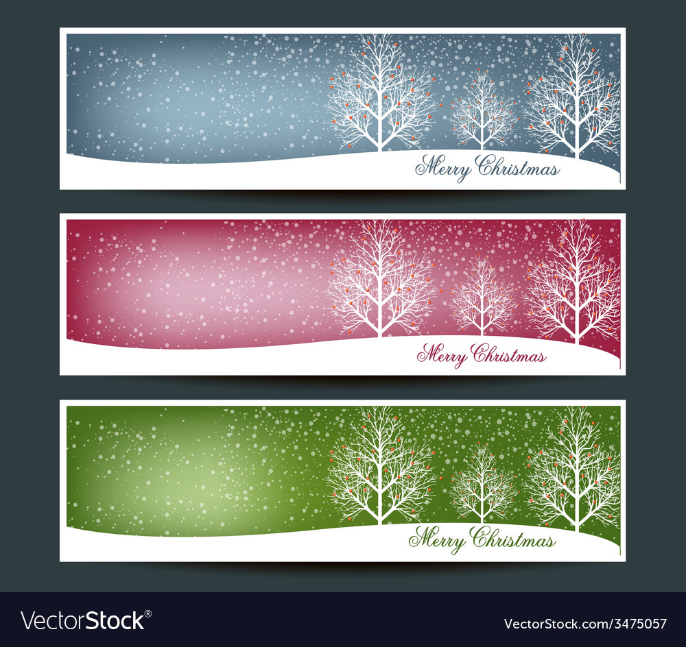 Frohe Weihnachten Banner Set Design