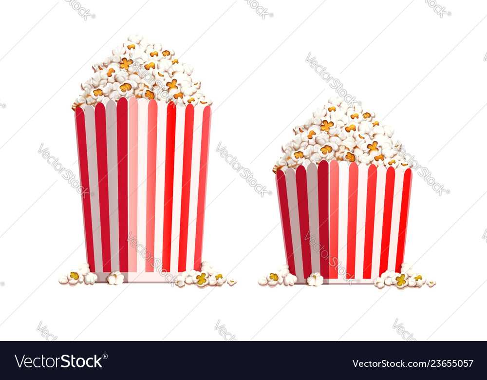 Paper bag full popcorn Royalty Free Vector Image