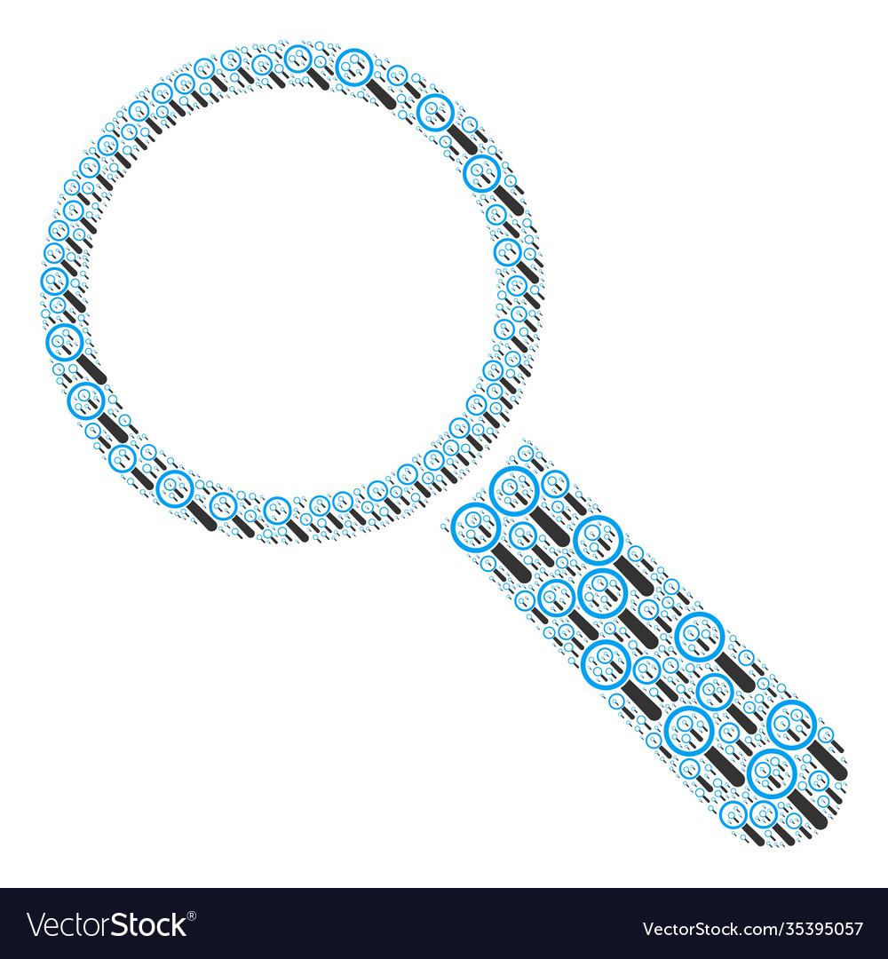 Search tool recursive composition itself icons vector image Search tool recursive composition itself icons