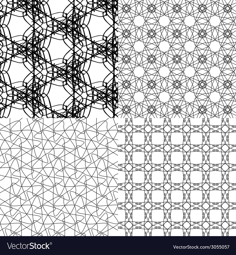 Set of geometric pattern in op art design