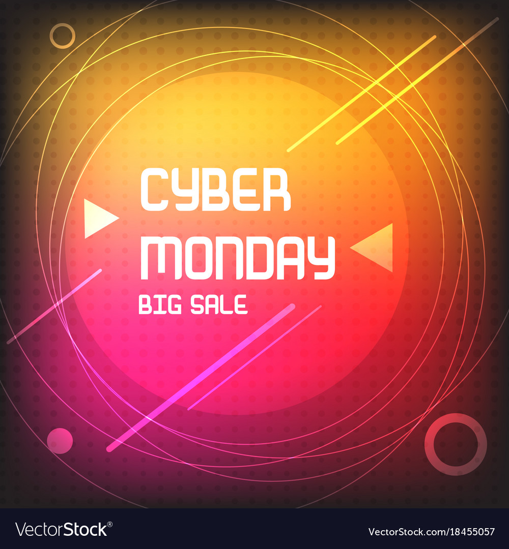 Square banner for cyber monday bright template