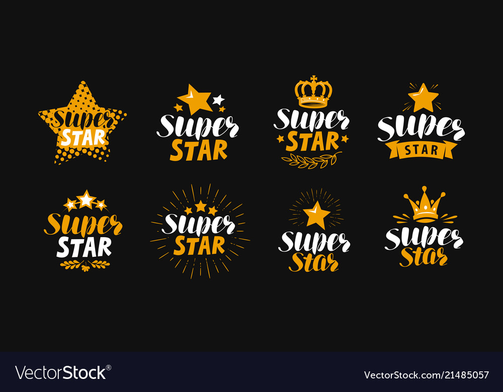 Super star logo Royalty Free Vector Image - VectorStock