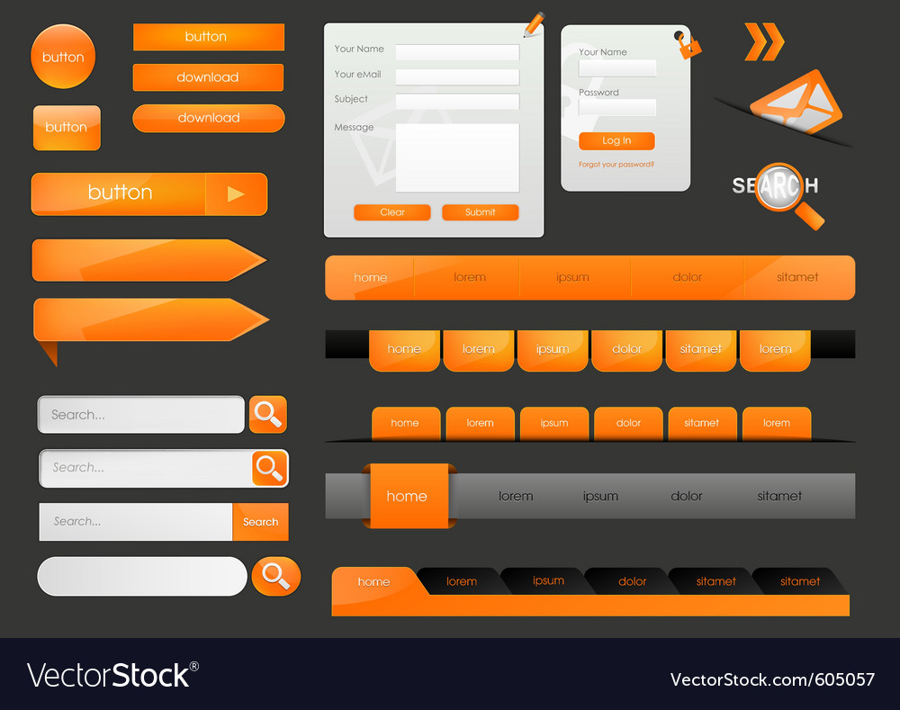 Web Design Elements Royalty Free Vector Image Vectorstock Web Design Elements Royalty Free Vector Image Vectorstock