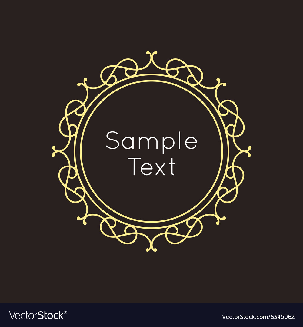 Art deco geometric outline monogram and logo