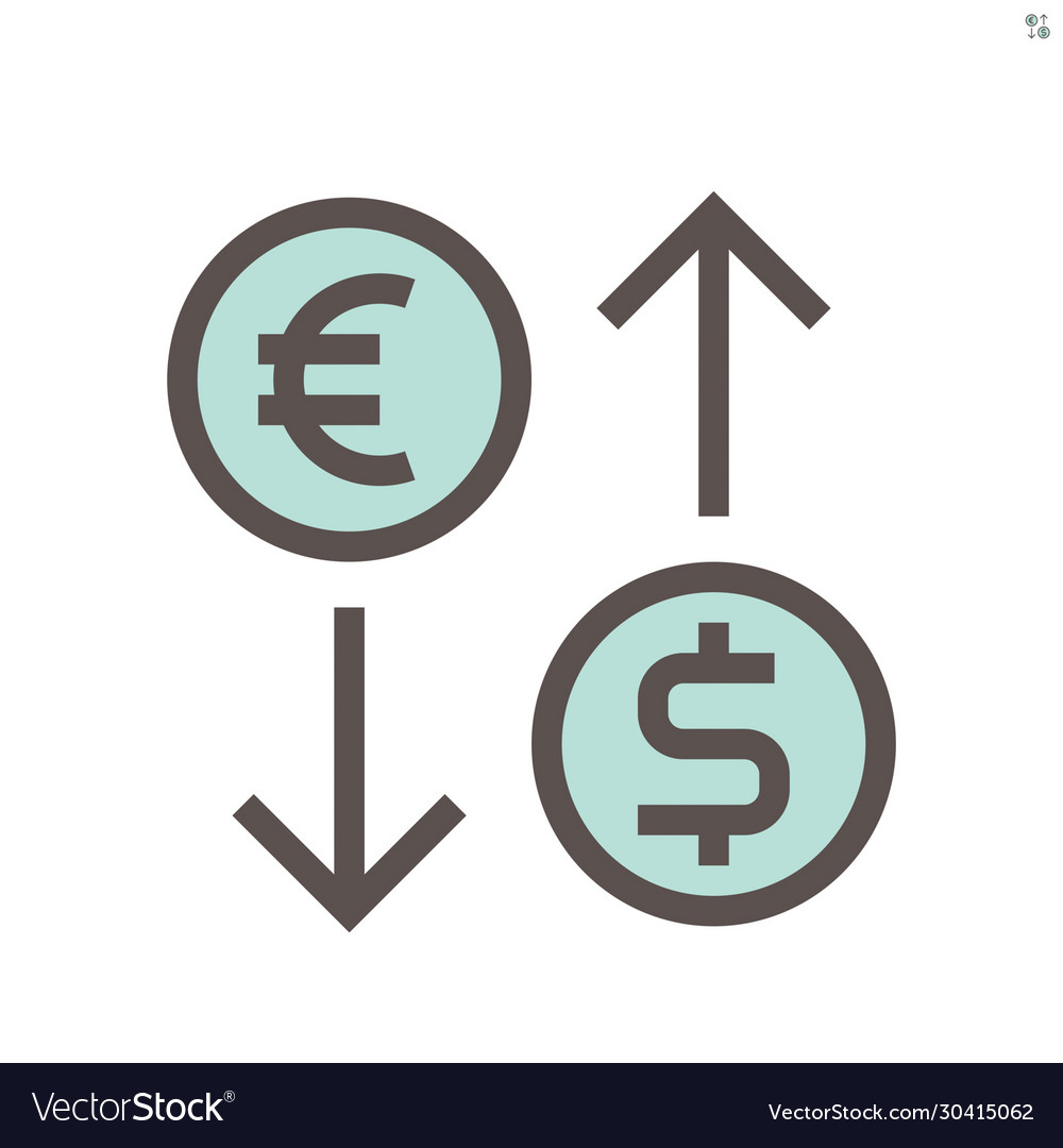 Currency exchange icon design for financial