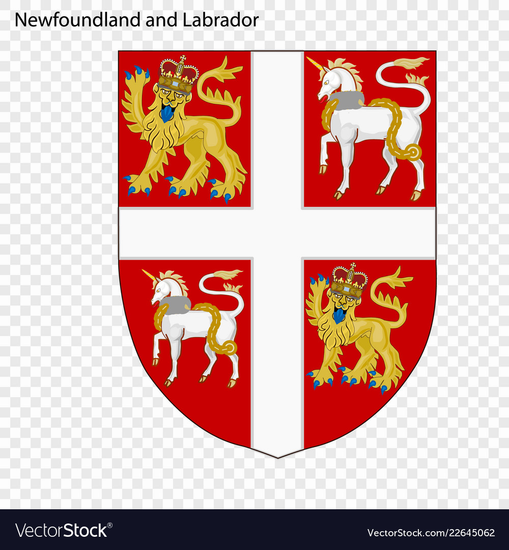 Emblem of newfoundland and labrador province Vector Image