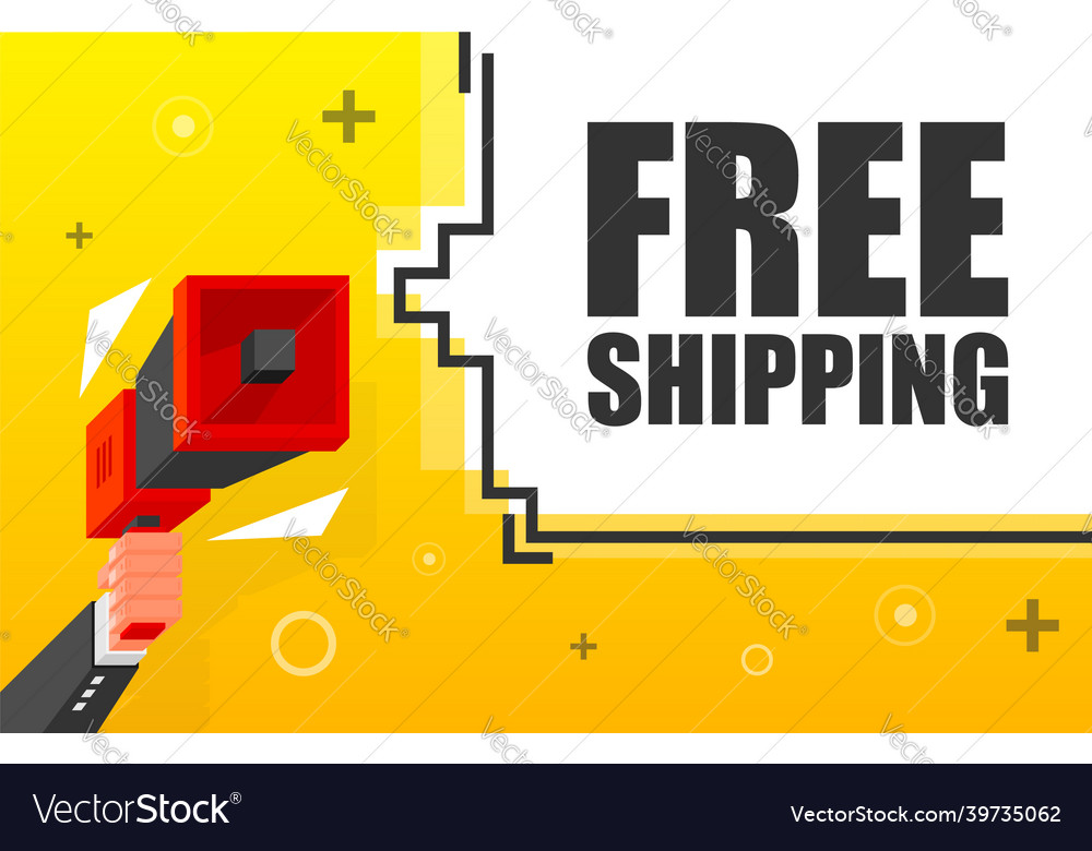 Free shipping banner template marketing flyer