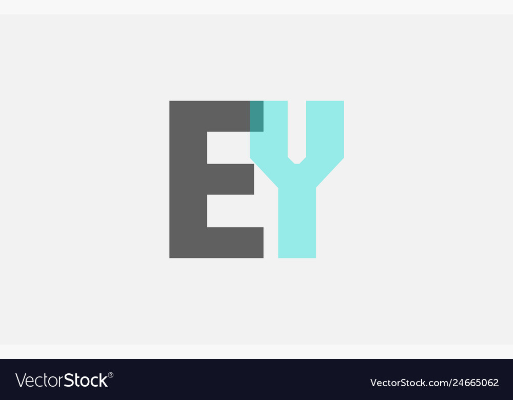 Grey Pastel Blue Alphabet Letter Combination Ey E Vector Image 8237