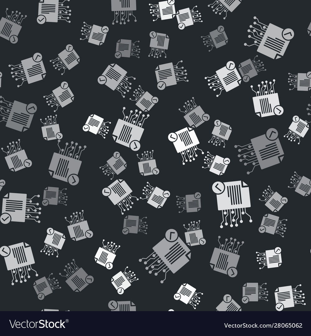 Grey smart contract icon isolated seamless pattern vector image Grey smart contract icon isolated seamless pattern