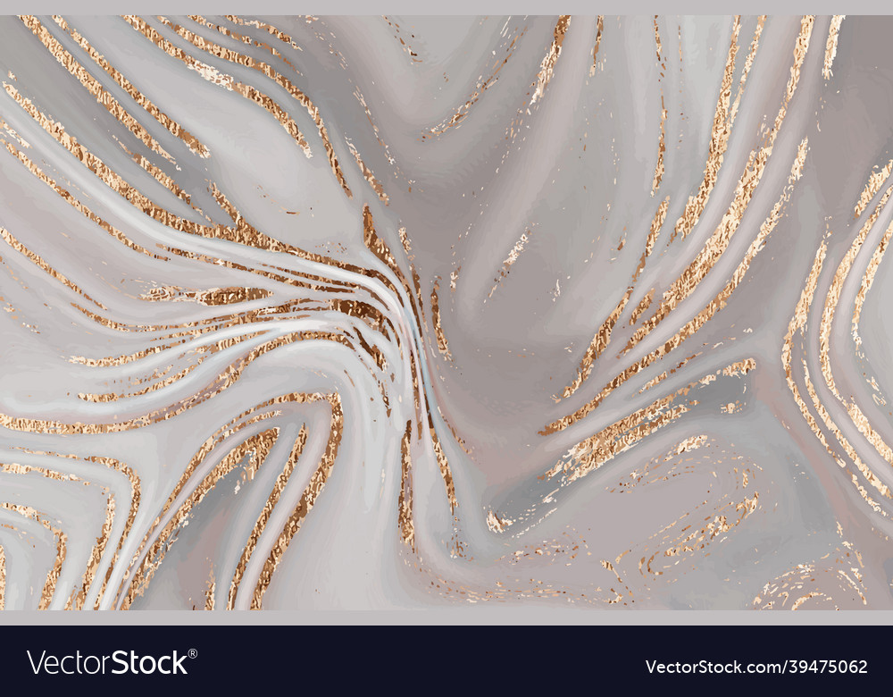 Liquid gold brown marble canvas abstract vector image Liquid gold brown marble canvas abstract