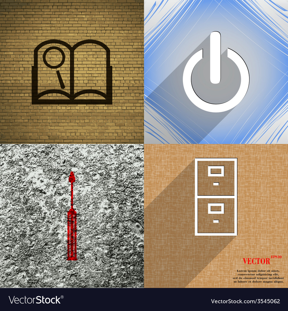 Set of abstract backgrounds with different web