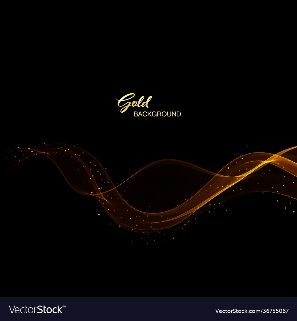 Abstract background gold wave design element vector image Abstract background gold wave design element