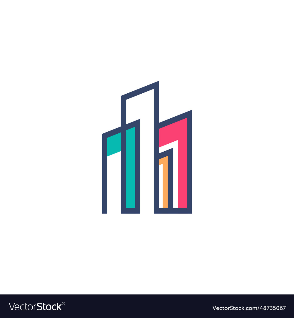 Building logo design element with modern concept vector image Building logo design element with modern concept
