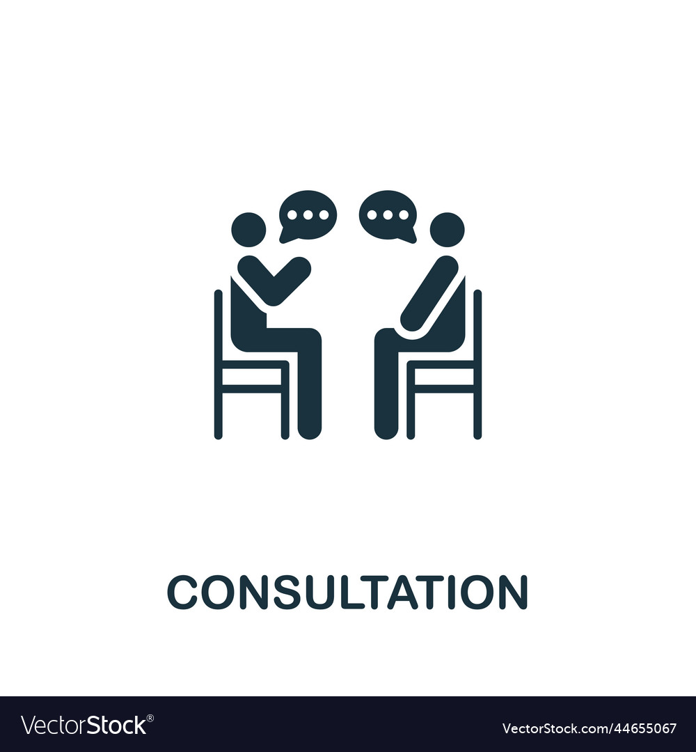 Consultation icon monochrome simple customer