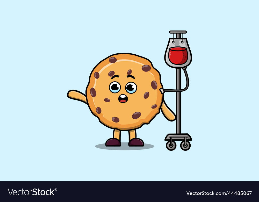 Cute cartoon of biscuits having blood transfusion Vector Image Cute cartoon of biscuits having blood transfusion Vector Image