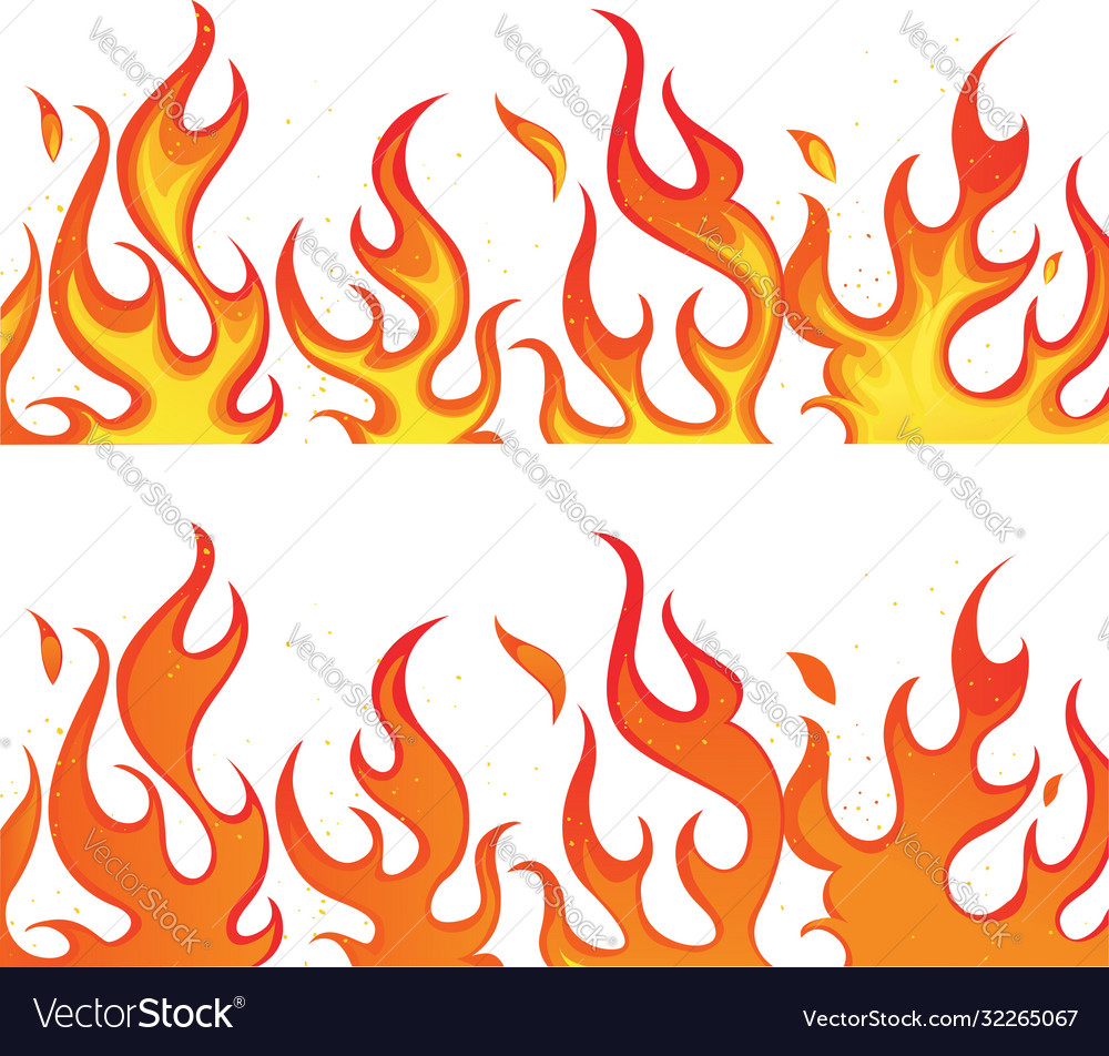 Fire on white Royalty Free Vector Image - VectorStock