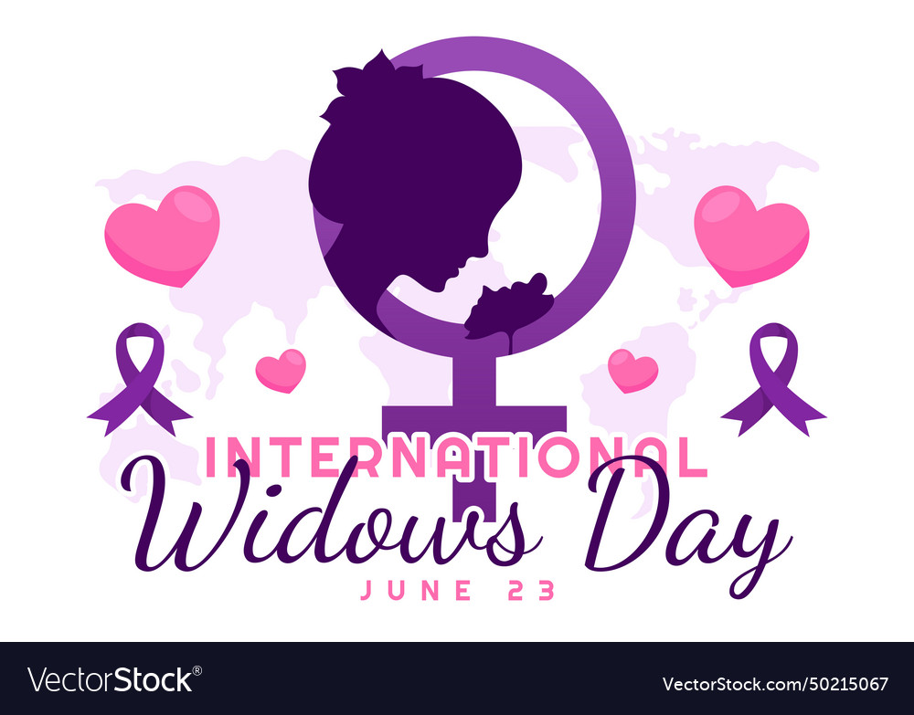 International widows day on 23 june with woman Vector Image