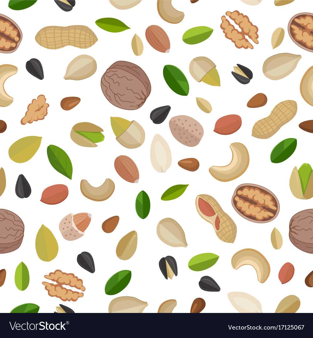 Nut & Seed Seamless Pattern