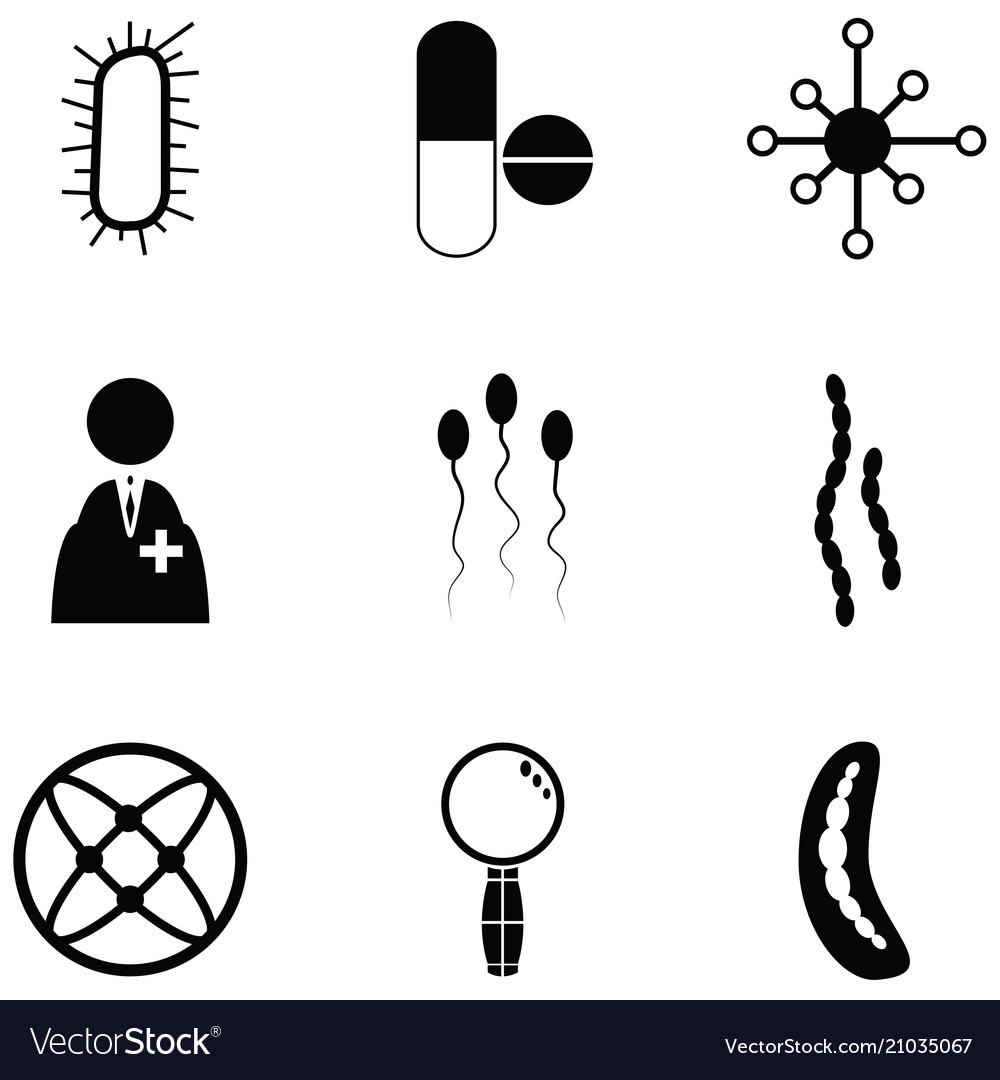 Pathogen icon set Royalty Free Vector Image - VectorStock