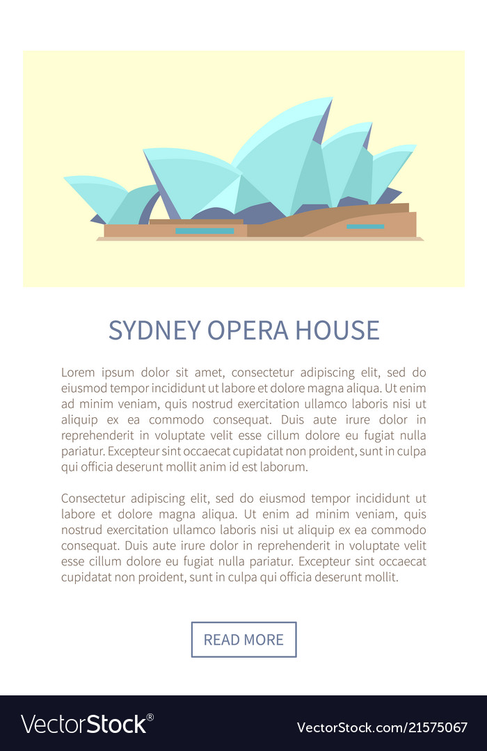 Sydney opera house web page