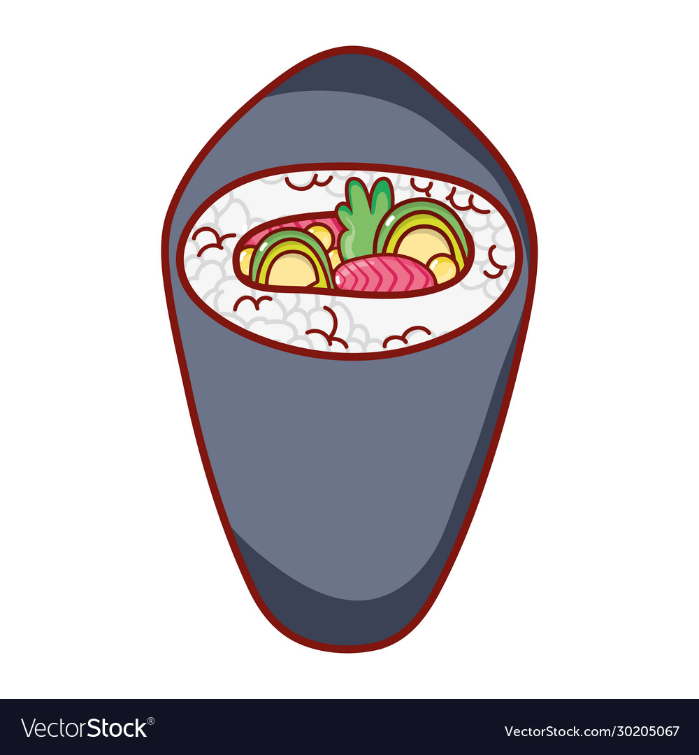 Temaki food japanese menu cartoon isolated icon