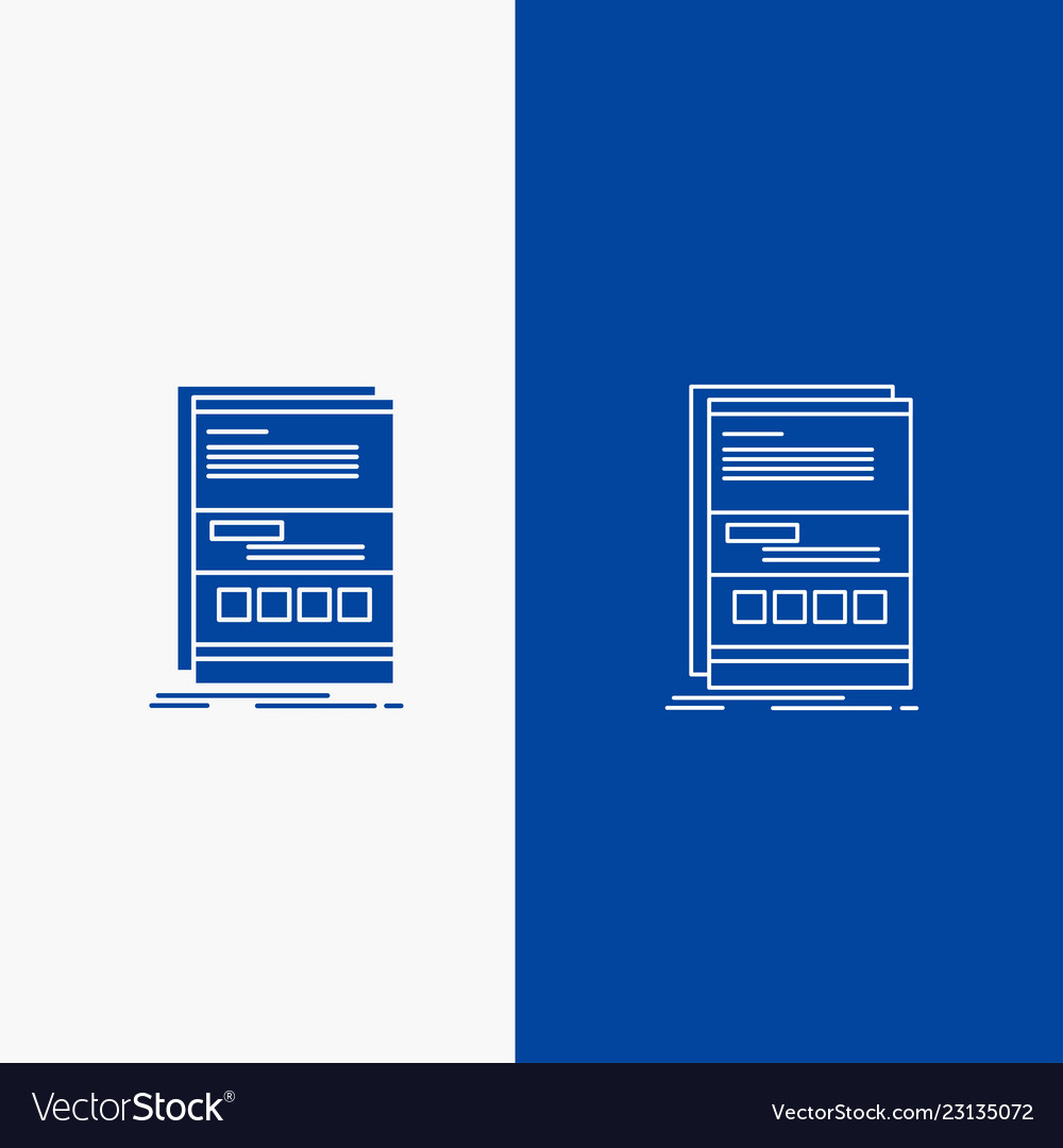 Browser dynamic internet page responsive line vector image Browser dynamic internet page responsive line