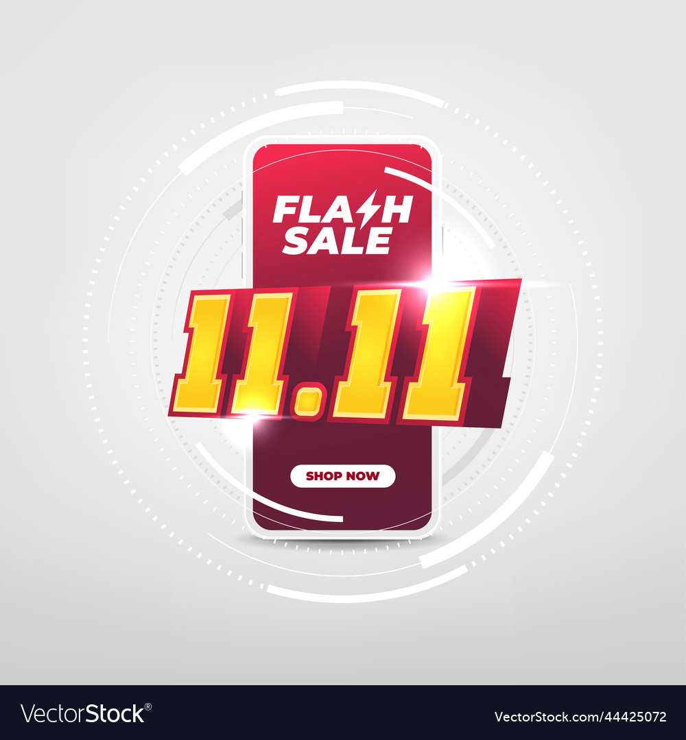 Flash sale 1111 shopping day on mobile app