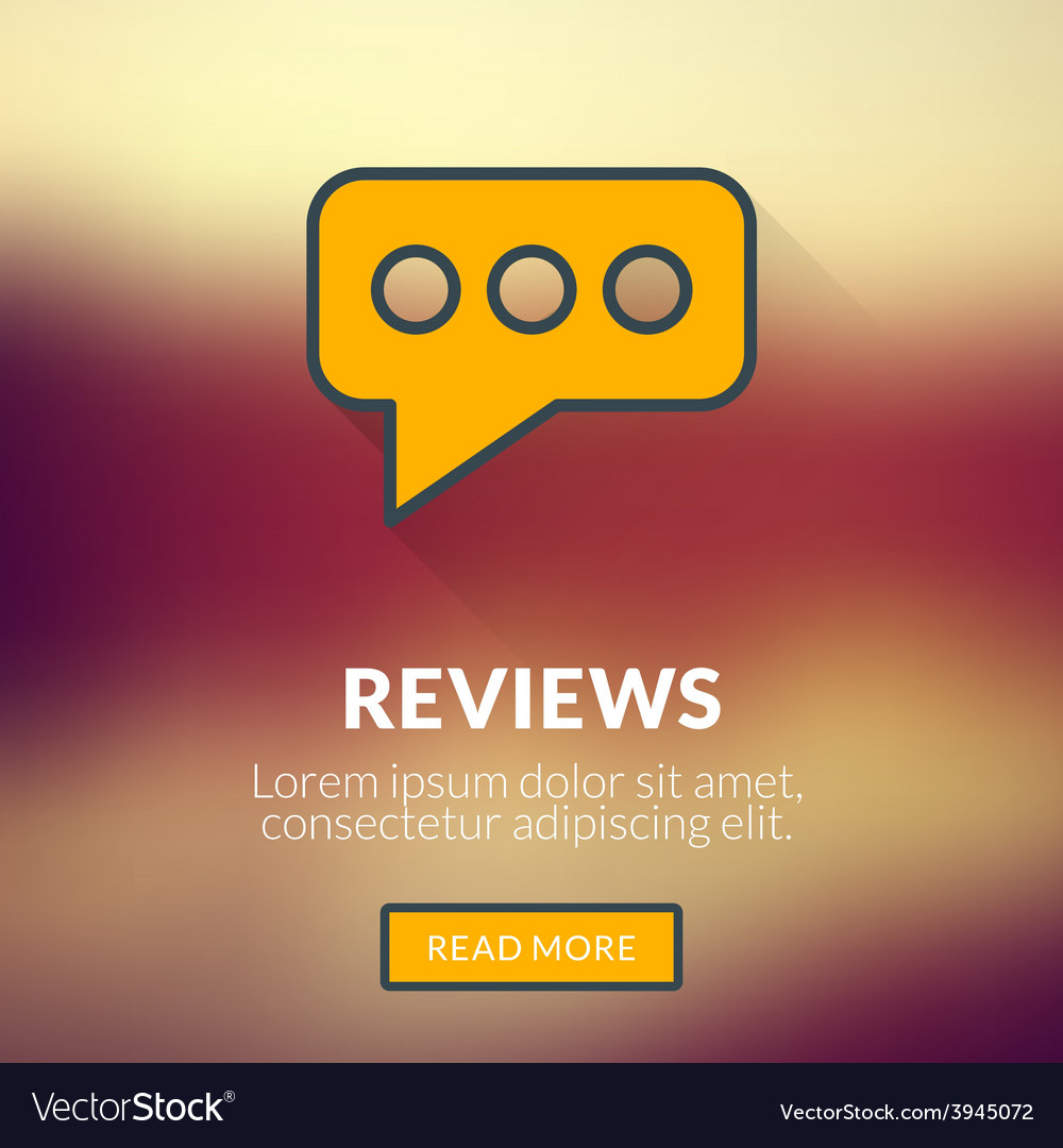 Flaches Designkonzept für Bewertungen mit Blurre