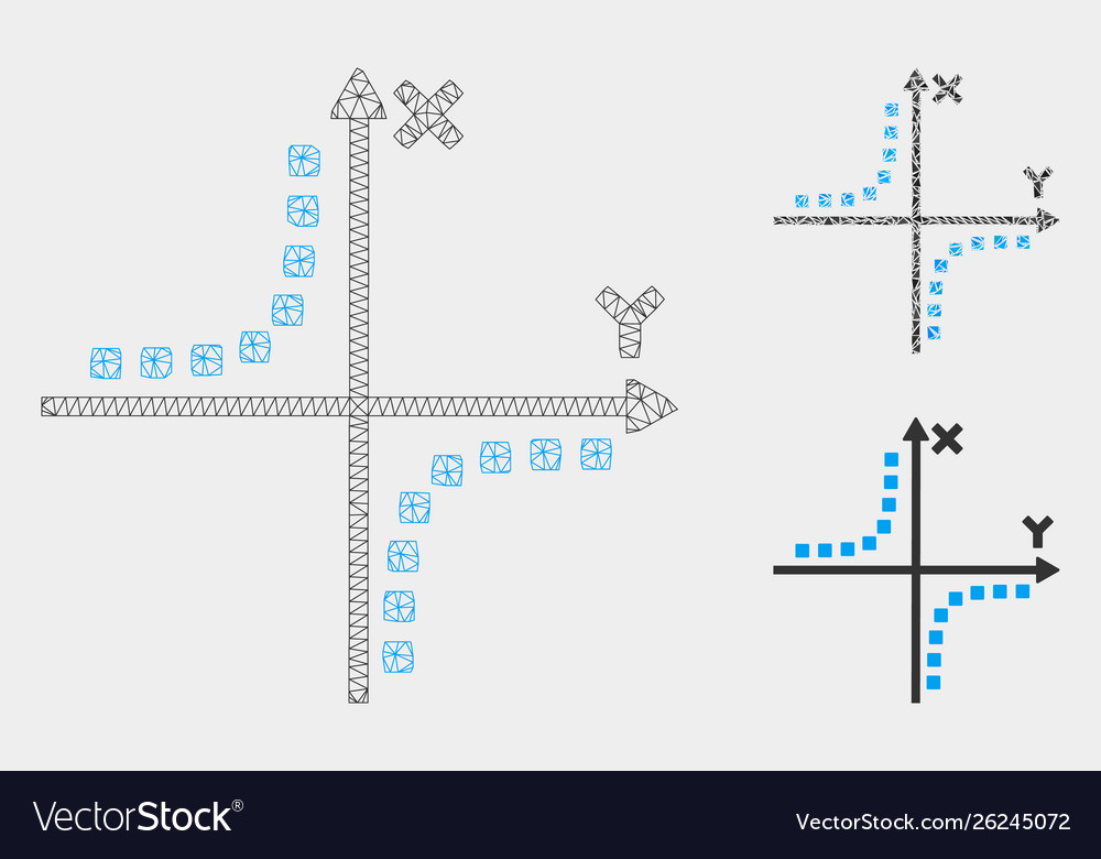 Hyperbola Plot Mesh 2d Modell und Dreieck vector image Hyperbola Plot Mesh 2d Modell und Dreieck