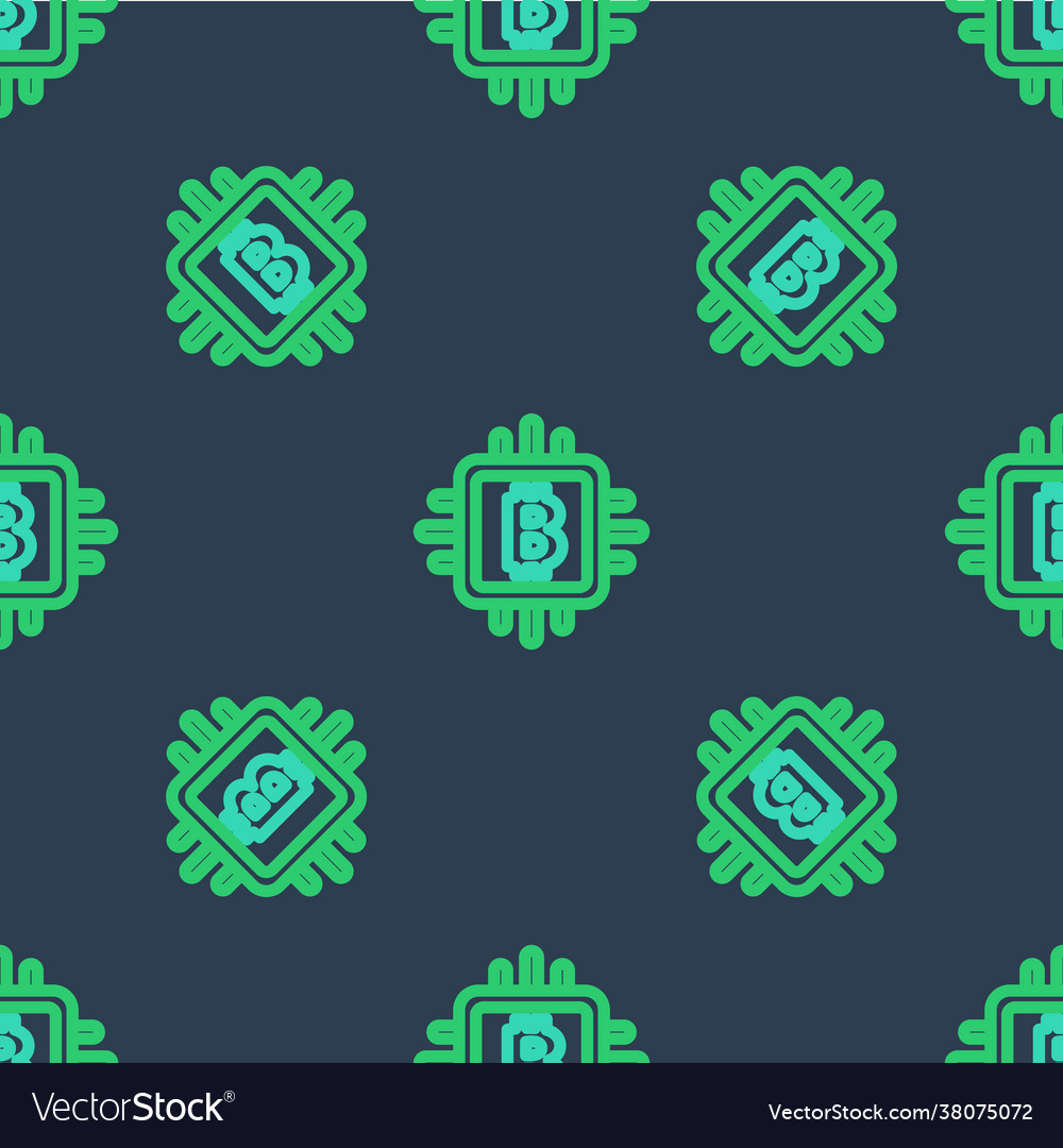 Line cpu mining farm icon isolated seamless vector image Line cpu mining farm icon isolated seamless