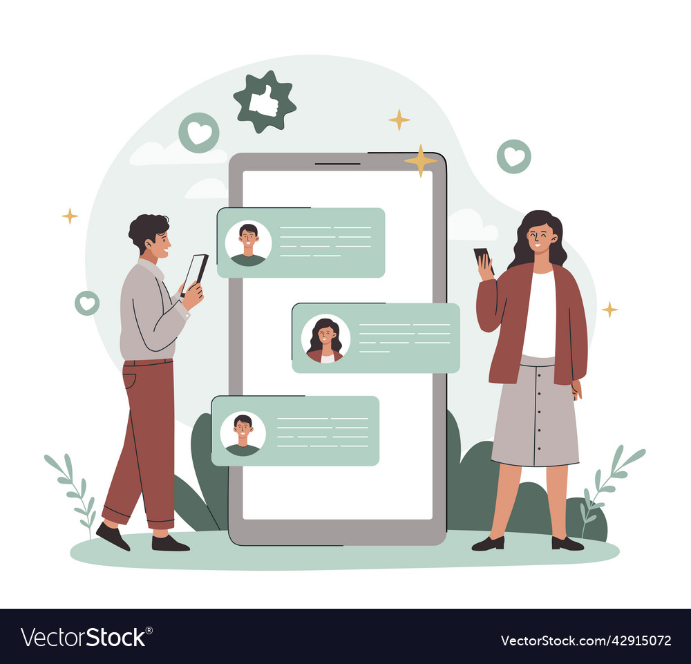 Messages on smartphone vector image Messages on smartphone