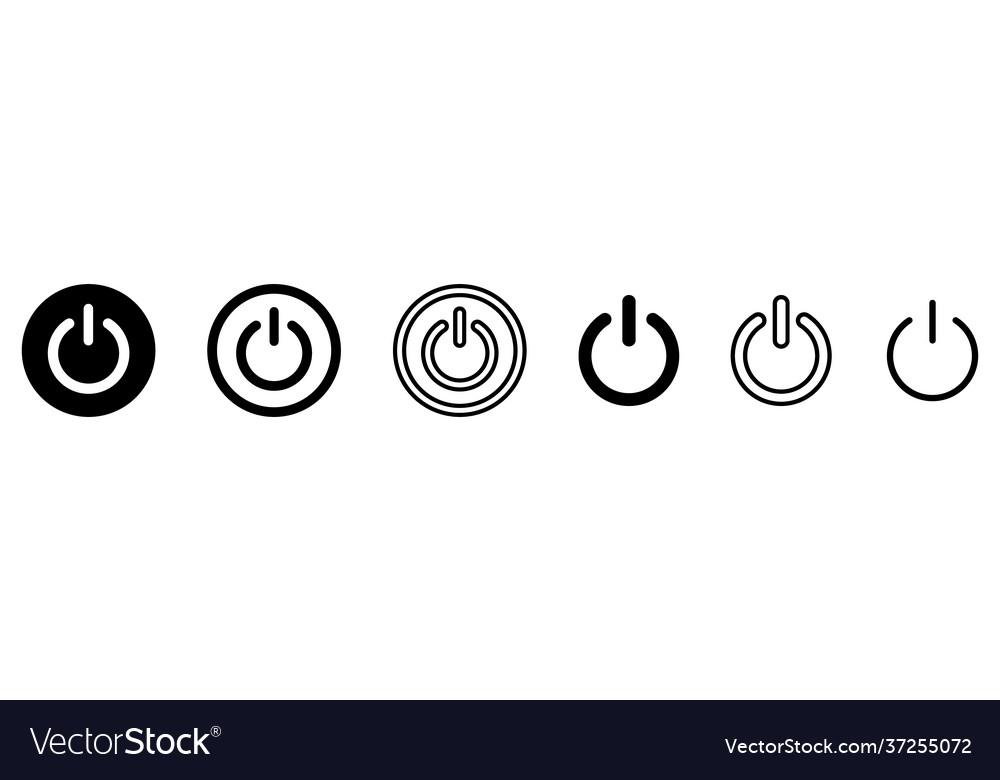 On-off icon set power buttons