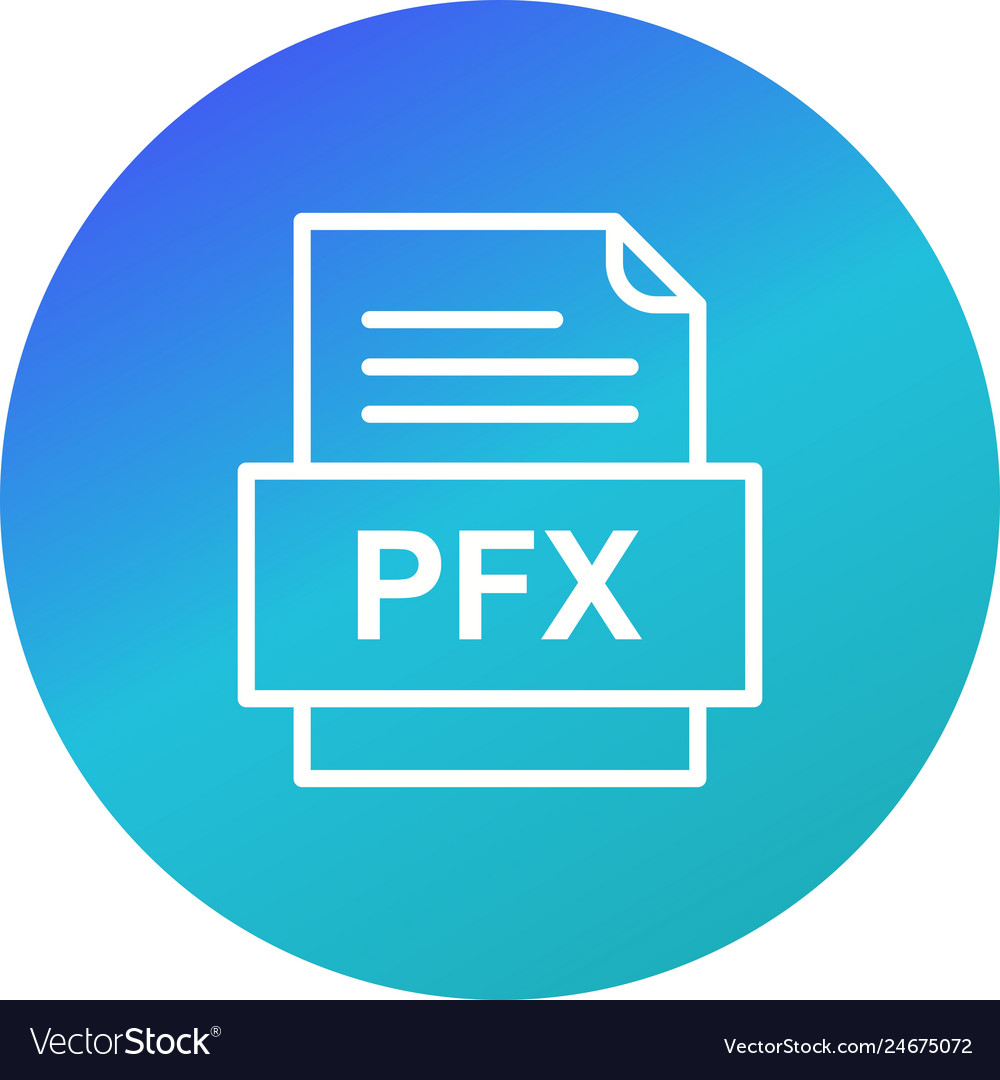 Pfx file document icon