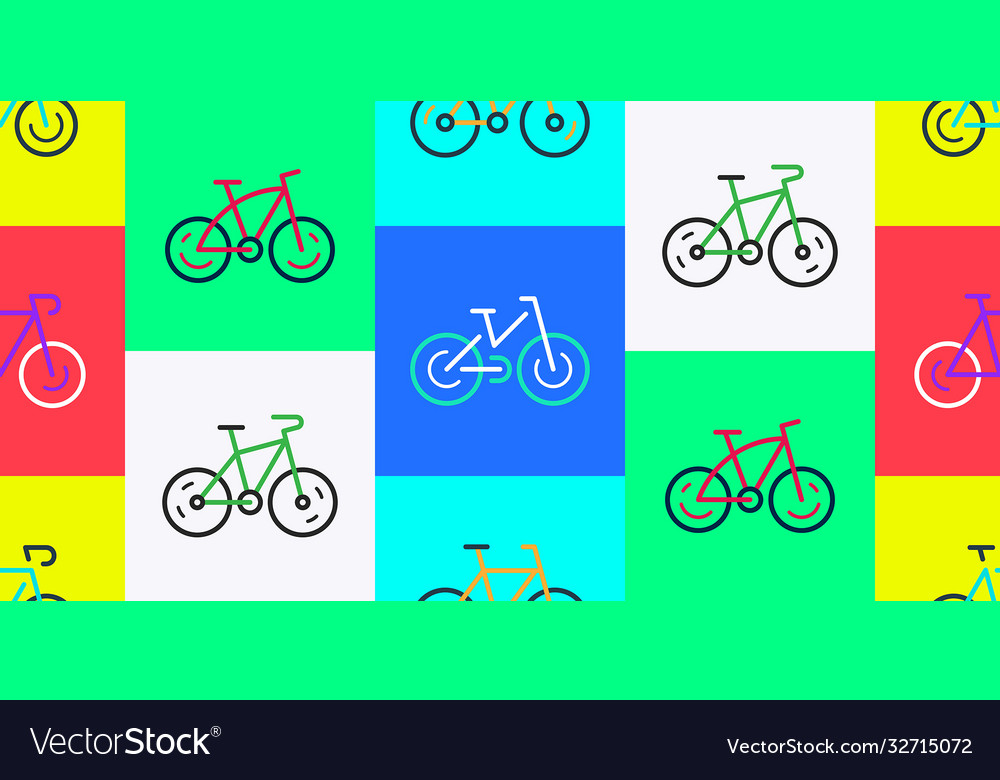 Seamless pattern with bike