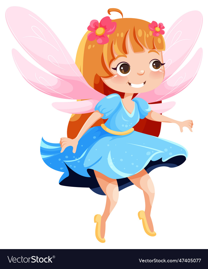 Beautiful fairy cartoon character Royalty Free Vector Image