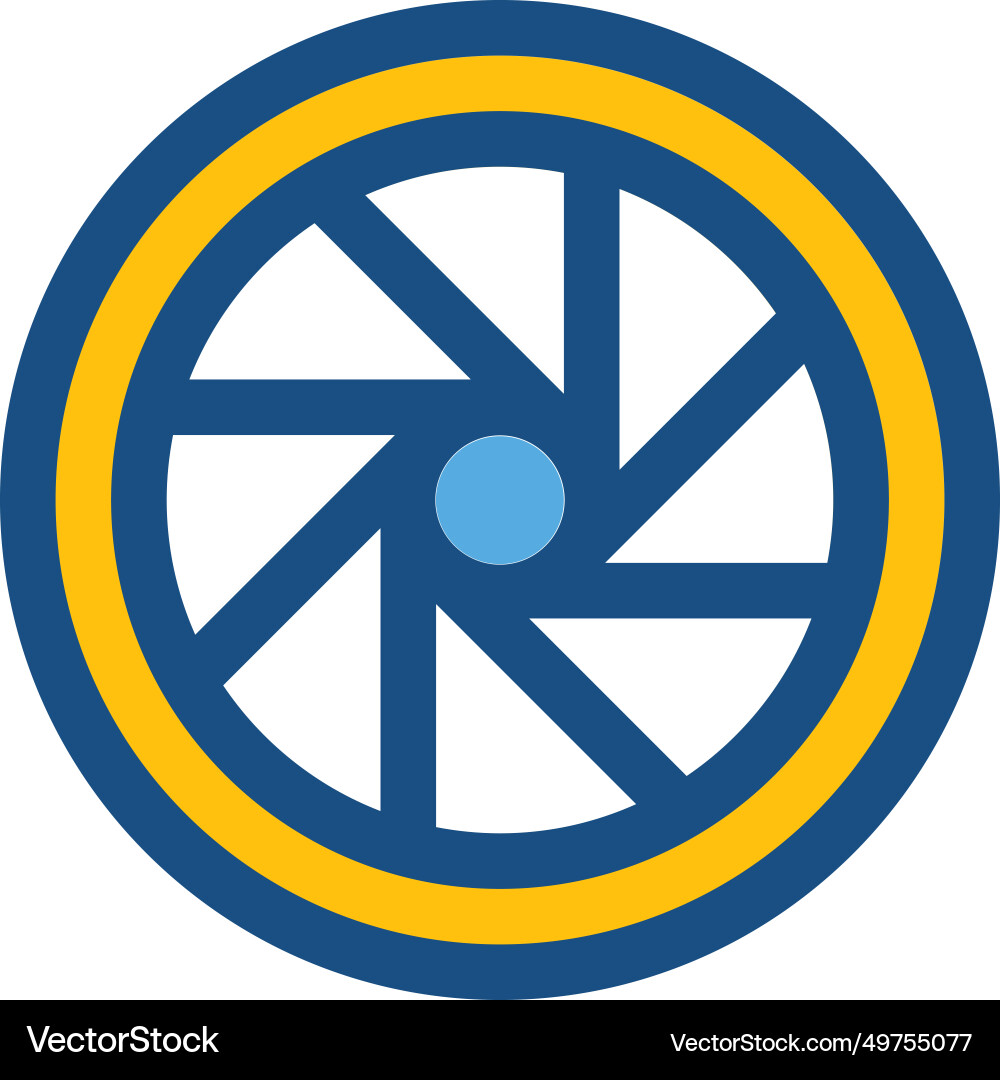 Camera shutter icon Royalty Free Vector Image - VectorStock
