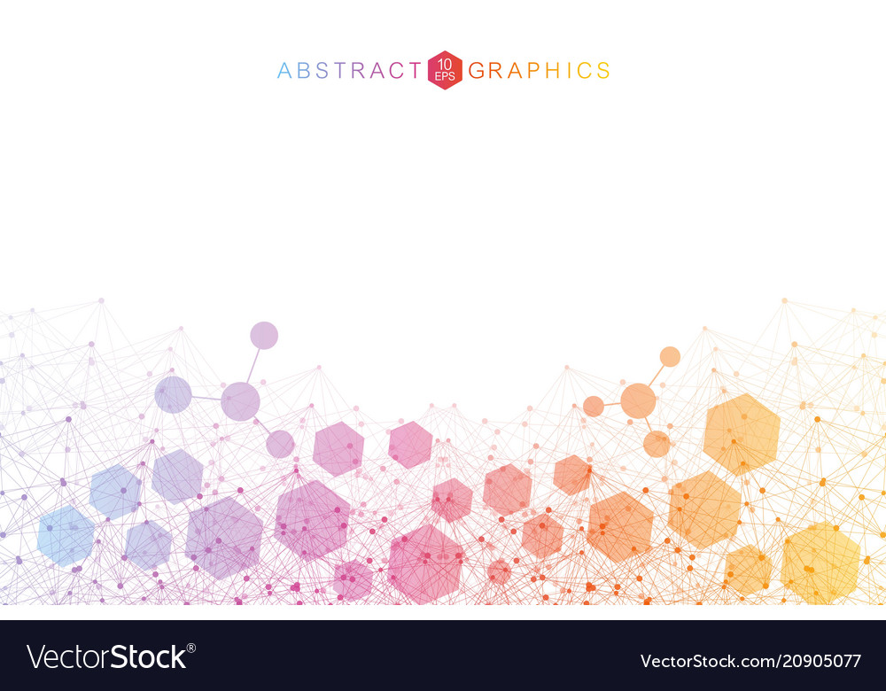 Geometric abstract background with connected line vector image Geometric abstract background with connected line